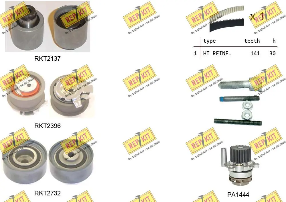 REPKIT Vízpumpa + fogasszíj készlet - RKTK1090PA2 - TothCarparts