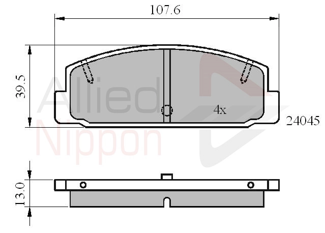 ALLIED NIPPON fékbetétkészlet, tárcsafék - ADB0819 - TothCarparts