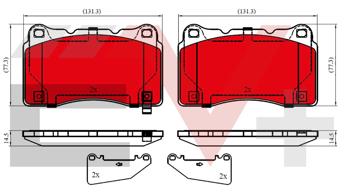 ALLIED NIPPON fékbetétkészlet, tárcsafék - AEV32859 - TothCarparts