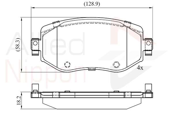 ALLIED NIPPON fékbetétkészlet, tárcsafék - ADB06125 - TothCarparts