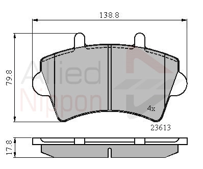 ALLIED NIPPON fékbetétkészlet, tárcsafék - ADB01035 - TothCarparts