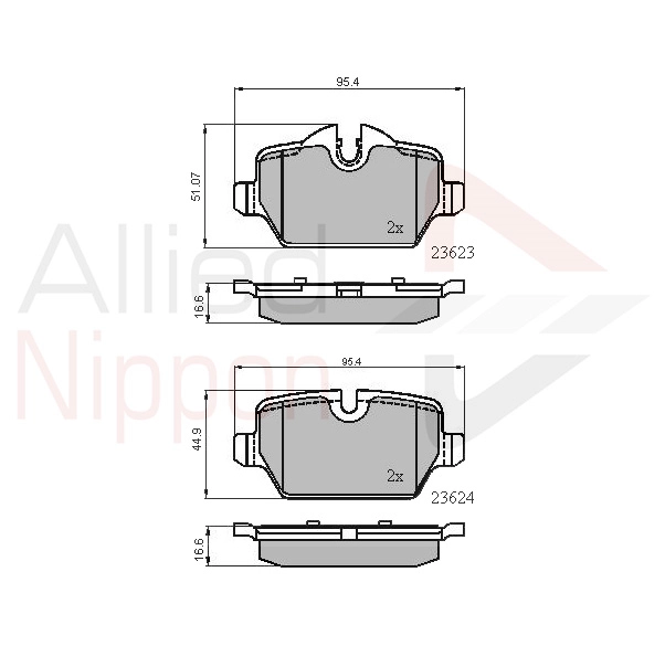 ALLIED NIPPON fékbetétkészlet, tárcsafék - ADB01710 - TothCarparts