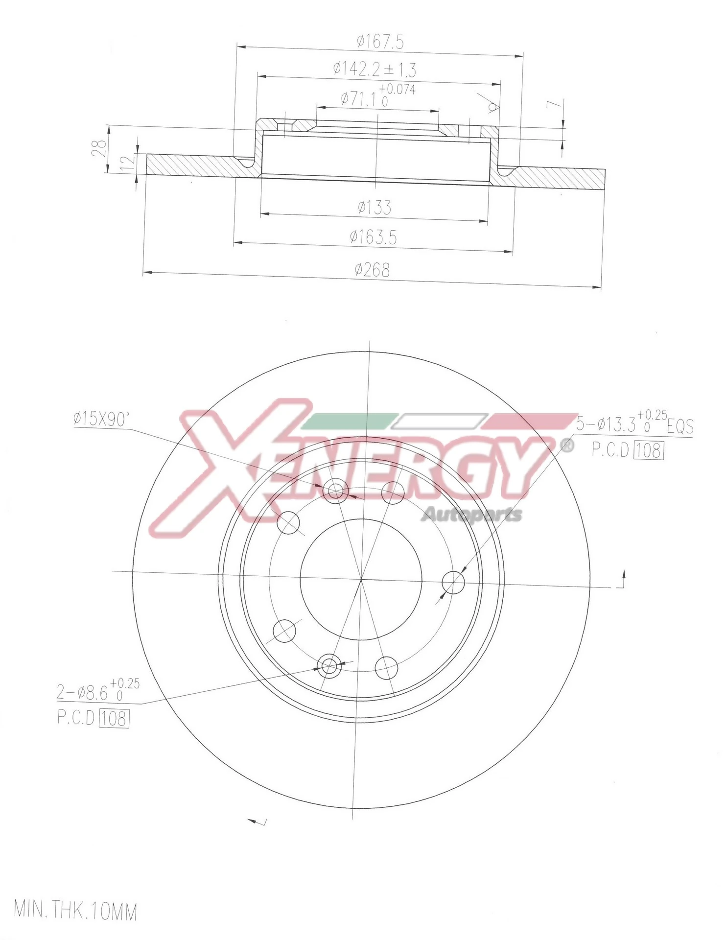 AP XENERGY féktárcsa - X601563 - TothCarparts