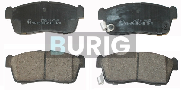 Burig fékbetétkészlet, tárcsafék - B020250 - TothCarparts