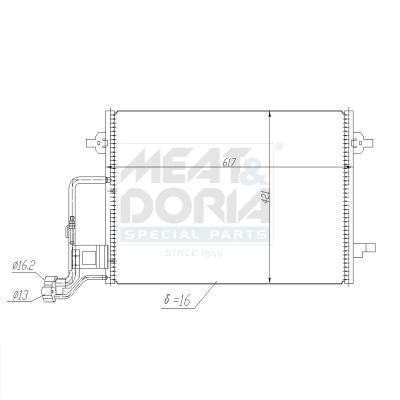 MEAT & DORIA kondenzátor, klíma - 991158 - TothCarparts