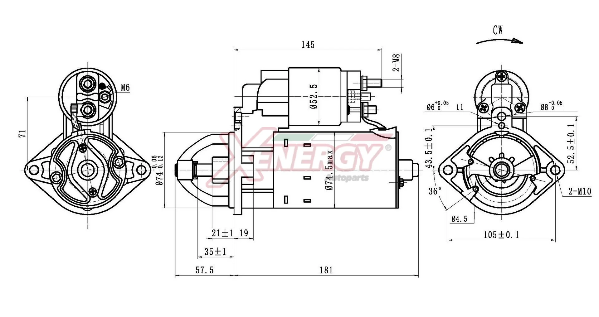 AP XENERGY önindító - XST40310AD - TothCarparts
