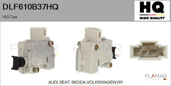 FLAMAR Hátsó csapóajtó zár - DLF610B37HQ - TothCarparts