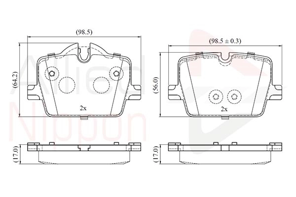 ALLIED NIPPON fékbetétkészlet, tárcsafék - ADB02865 - TothCarparts