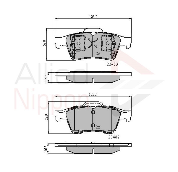 ALLIED NIPPON fékbetétkészlet, tárcsafék - ADB0946 - TothCarparts