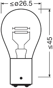 ams-OSRAM izzó, féklámpa/zárófény - 7528-2BL - TothCarparts