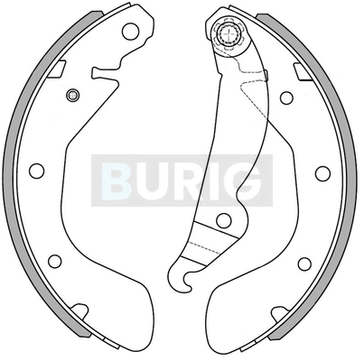 Burig fékpofakészlet - B050015 - TothCarparts