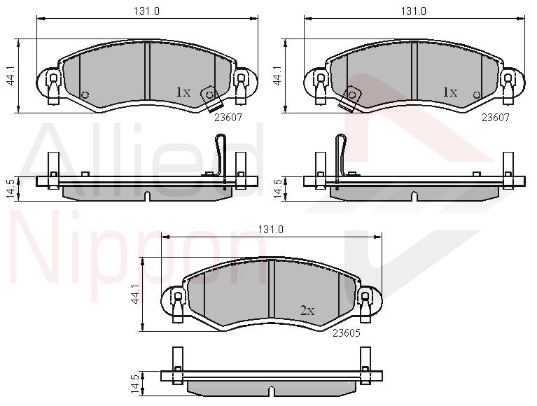 ALLIED NIPPON fékbetétkészlet, tárcsafék - ADB3893 - TothCarparts