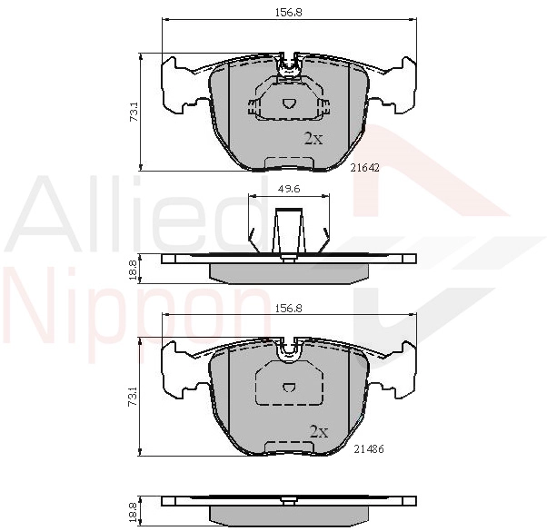 ALLIED NIPPON fékbetétkészlet, tárcsafék - ADB01096 - TothCarparts