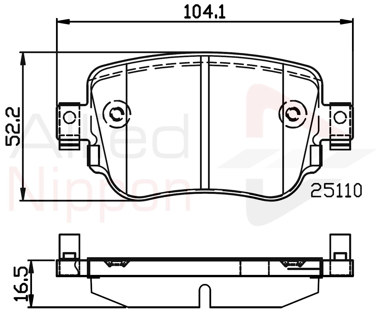 ALLIED NIPPON fékbetétkészlet, tárcsafék - ADB02220 - TothCarparts