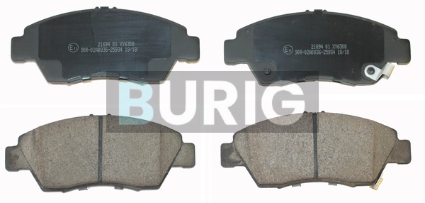 Burig fékbetétkészlet, tárcsafék - B020411 - TothCarparts