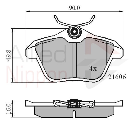 ALLIED NIPPON fékbetétkészlet, tárcsafék - ADB01095 - TothCarparts