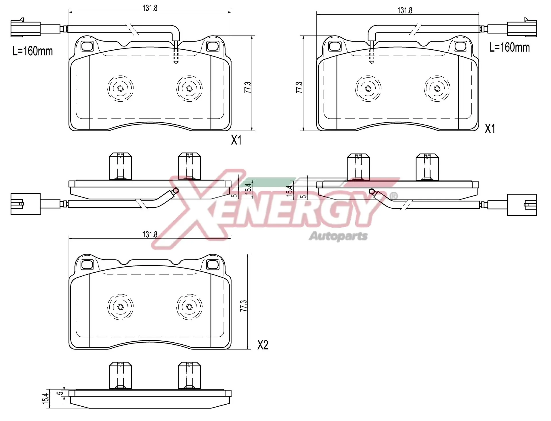 AP XENERGY fékbetétkészlet, tárcsafék - X41500 - TothCarparts