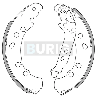 Burig fékpofakészlet - B050037 - TothCarparts