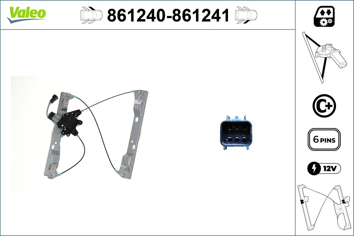 VALEO ablakemelő - 861240 - TothCarparts
