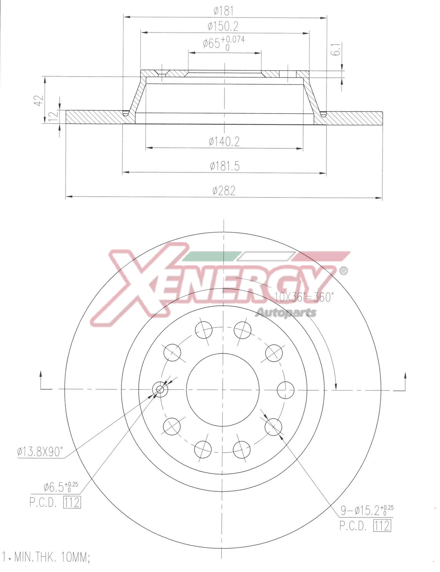AP XENERGY féktárcsa - X601558 - TothCarparts