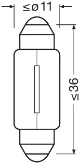 ams-OSRAM izzó, rendszámtábla-világítás - 6418-2BL - TothCarparts