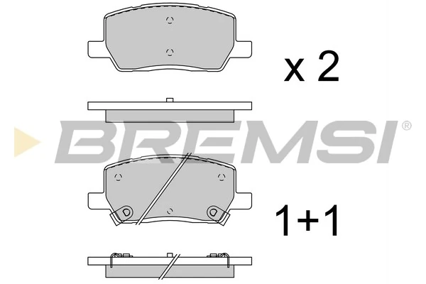 BREMSI fékbetétkészlet, tárcsafék - BP3961 - TothCarparts