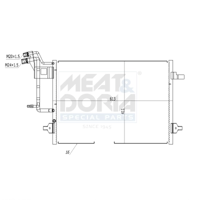 MEAT & DORIA kondenzátor, klíma - 991225 - TothCarparts