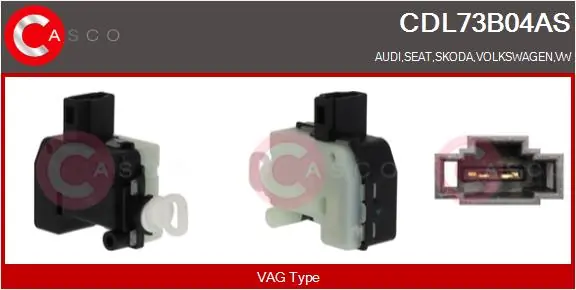 CASCO Hátsó csapóajtó zár - CDL73B04AS - TothCarparts
