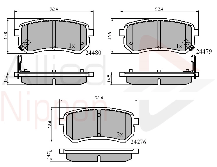 ALLIED NIPPON fékbetétkészlet, tárcsafék - ADB31320 - TothCarparts