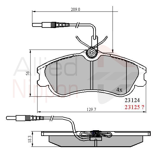 ALLIED NIPPON fékbetétkészlet, tárcsafék - ADB1174 - TothCarparts