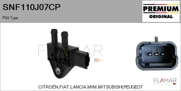 FLAMAR Érzékelő, kipufogógáz-nyomás - SNF110J07CP - TothCarparts