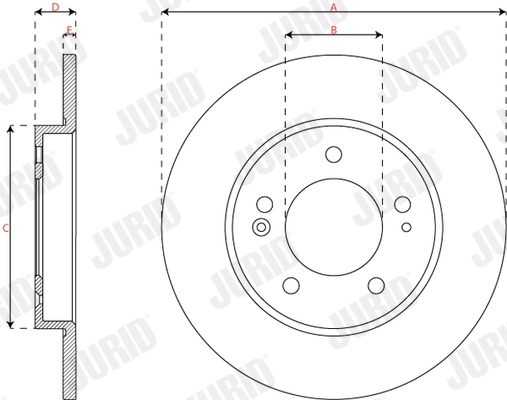 JURID féktárcsa - 563614JC - TothCarparts
