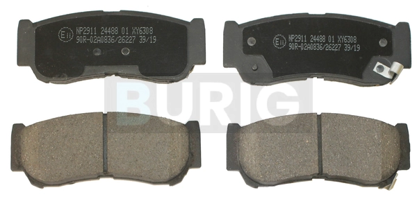 Burig fékbetétkészlet, tárcsafék - B020573 - TothCarparts