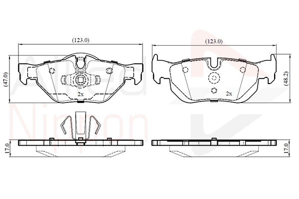 ALLIED NIPPON fékbetétkészlet, tárcsafék - ADB02787 - TothCarparts