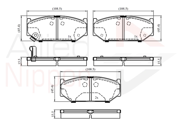 ALLIED NIPPON fékbetétkészlet, tárcsafék - ADB3998 - TothCarparts