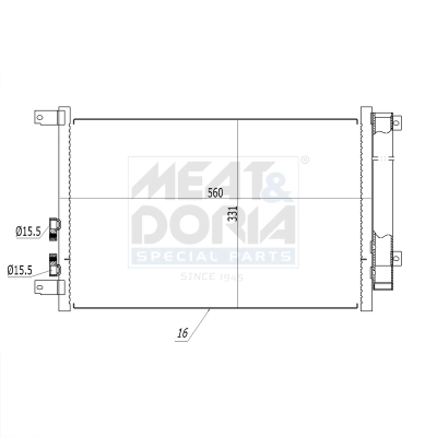 MEAT & DORIA kondenzátor, klíma - 991053 - TothCarparts