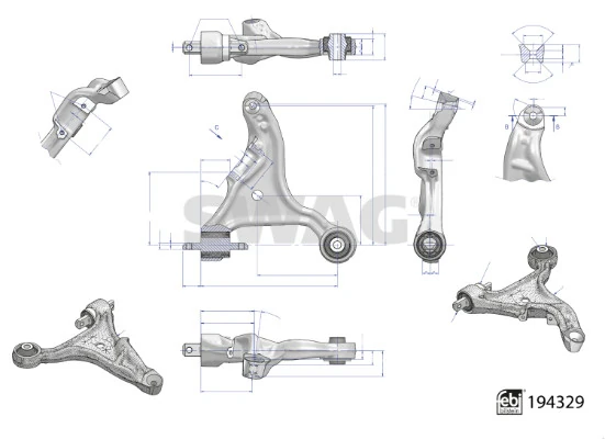 SWAG lengőkar, kerékfelfüggesztés - 33 11 1583 - TothCarparts