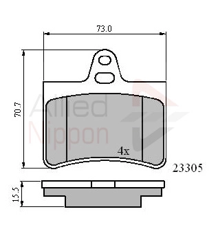 ALLIED NIPPON fékbetétkészlet, tárcsafék - ADB01122 - TothCarparts