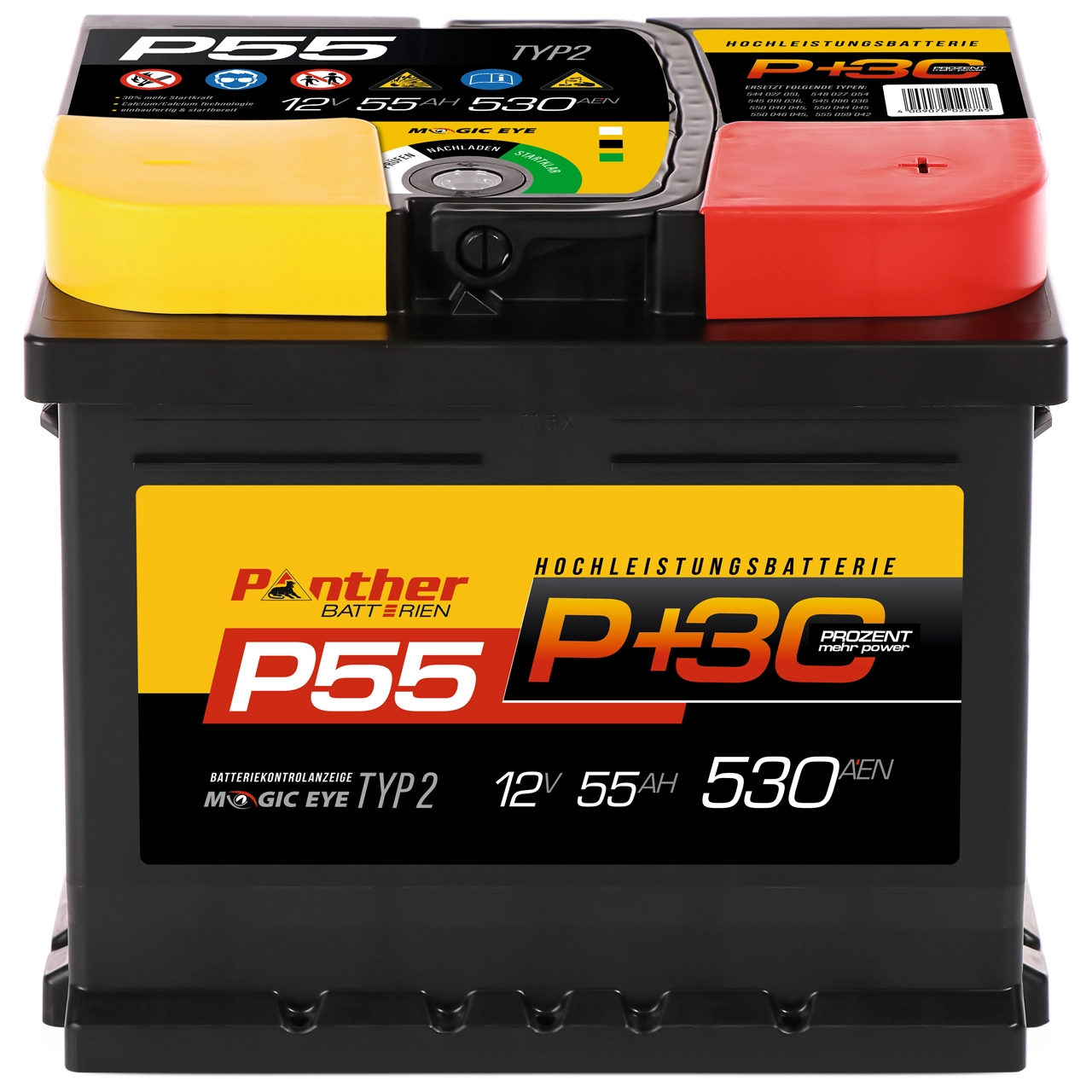 PANTHER-BATTERIEN Indító akkumulátor - SB.P55L1 - TothCarparts
