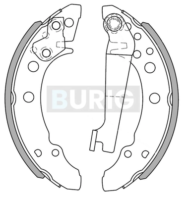 Burig fékpofakészlet - B050106 - TothCarparts