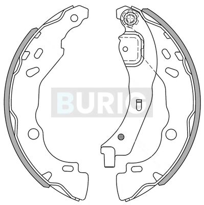 Burig fékpofakészlet - B050041 - TothCarparts