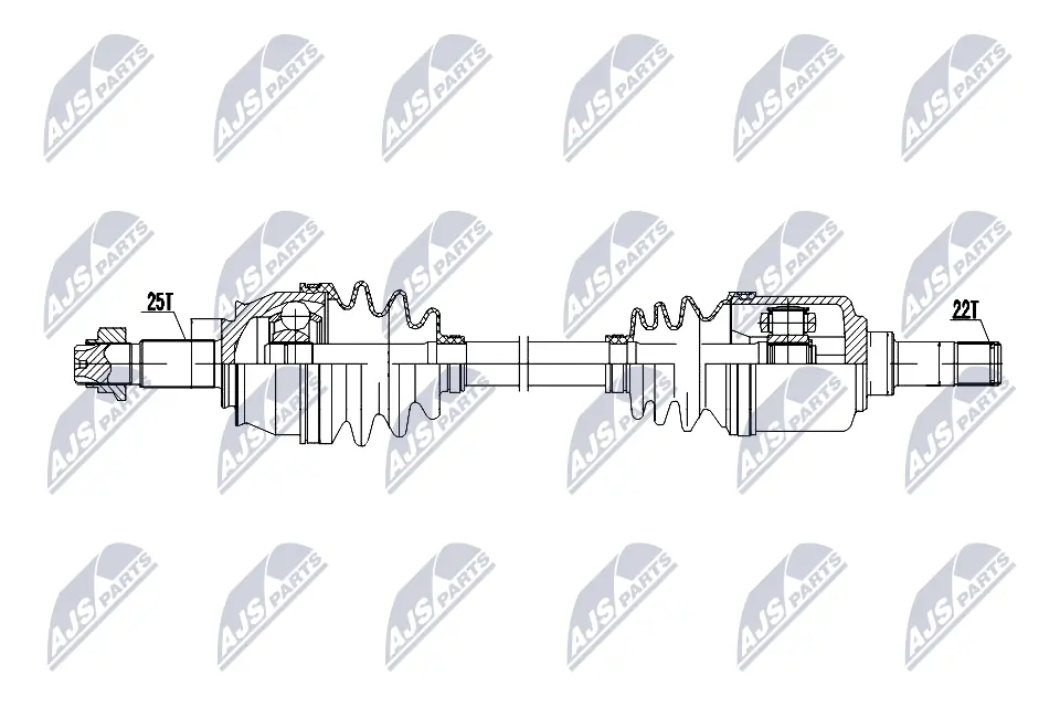 NTY hajtótengely - NPW-FT-083 - TothCarparts