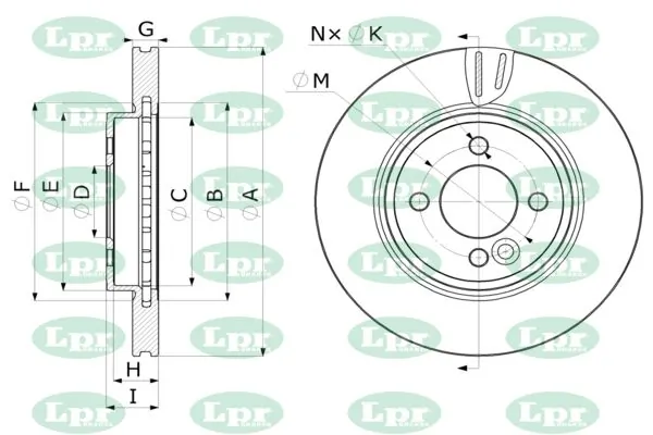 LPR-CN féktárcsa - B2008V - TothCarparts