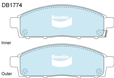 BENDIX-SEA fékbetétkészlet, tárcsafék - DB1774 ULT - TothCarparts