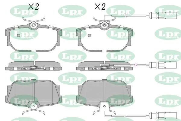 LPR-CN fékbetétkészlet, tárcsafék - 05P1699 - TothCarparts