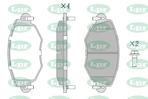 LPR-CN fékbetétkészlet, tárcsafék - 05P865 - TothCarparts