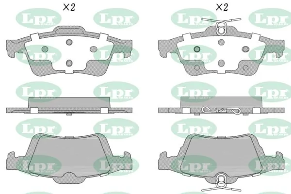 LPR-CN fékbetétkészlet, tárcsafék - 05P1882 - TothCarparts