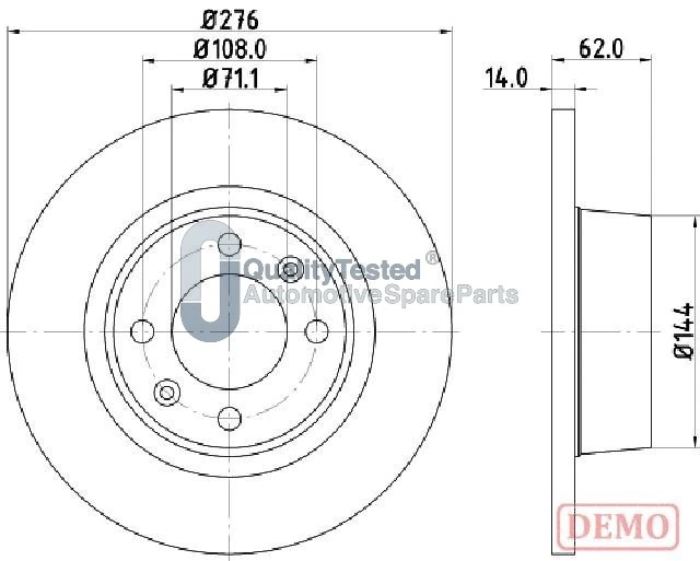 JAPANPARTS féktárcsa - DP0604JM - TothCarparts