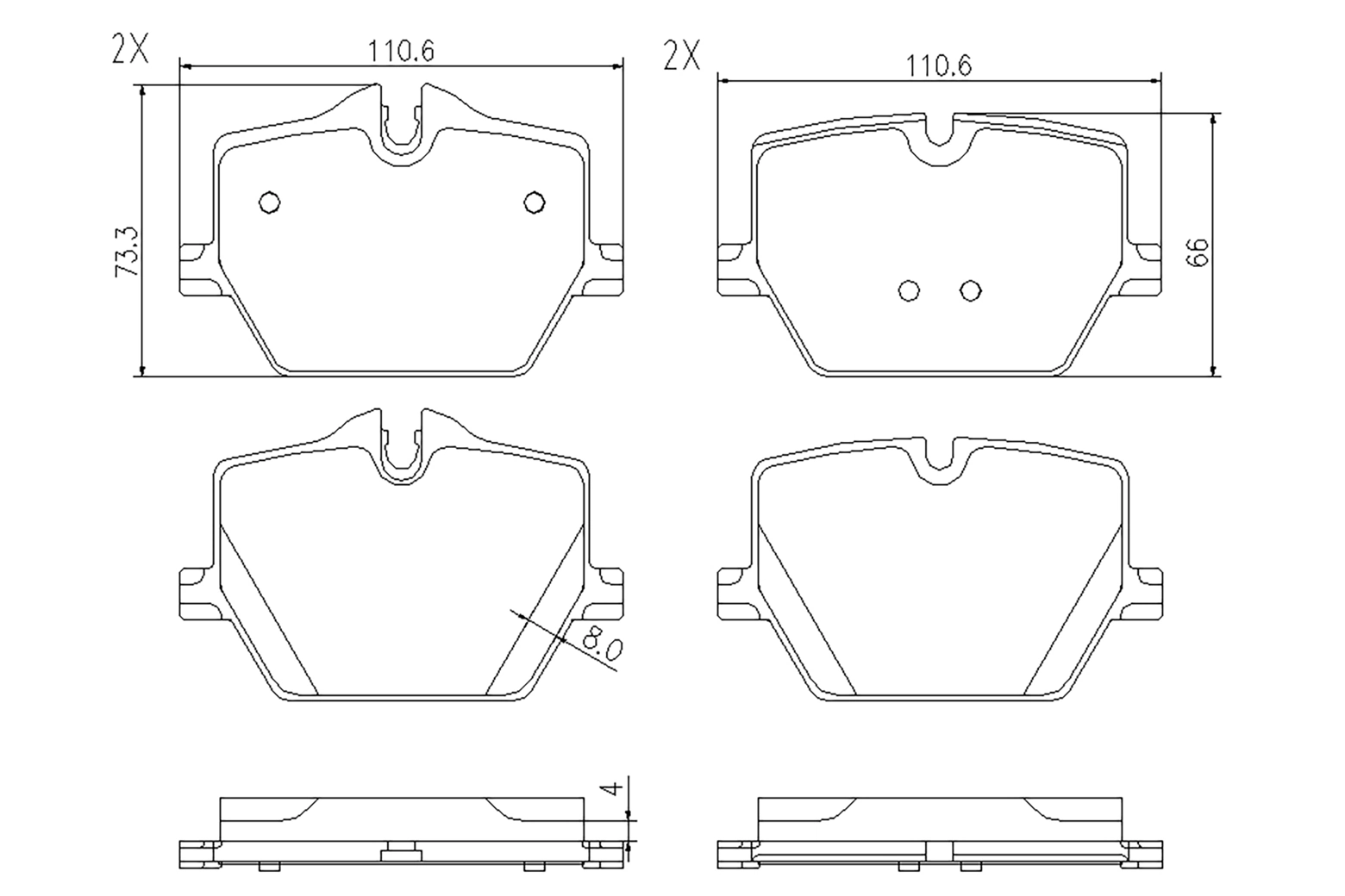 BOGAP fékbetétkészlet, tárcsafék - B8210230 - TothCarparts