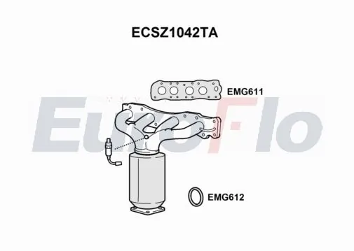 EuroFlo katalizátor - ECSZ1042TA - TothCarparts